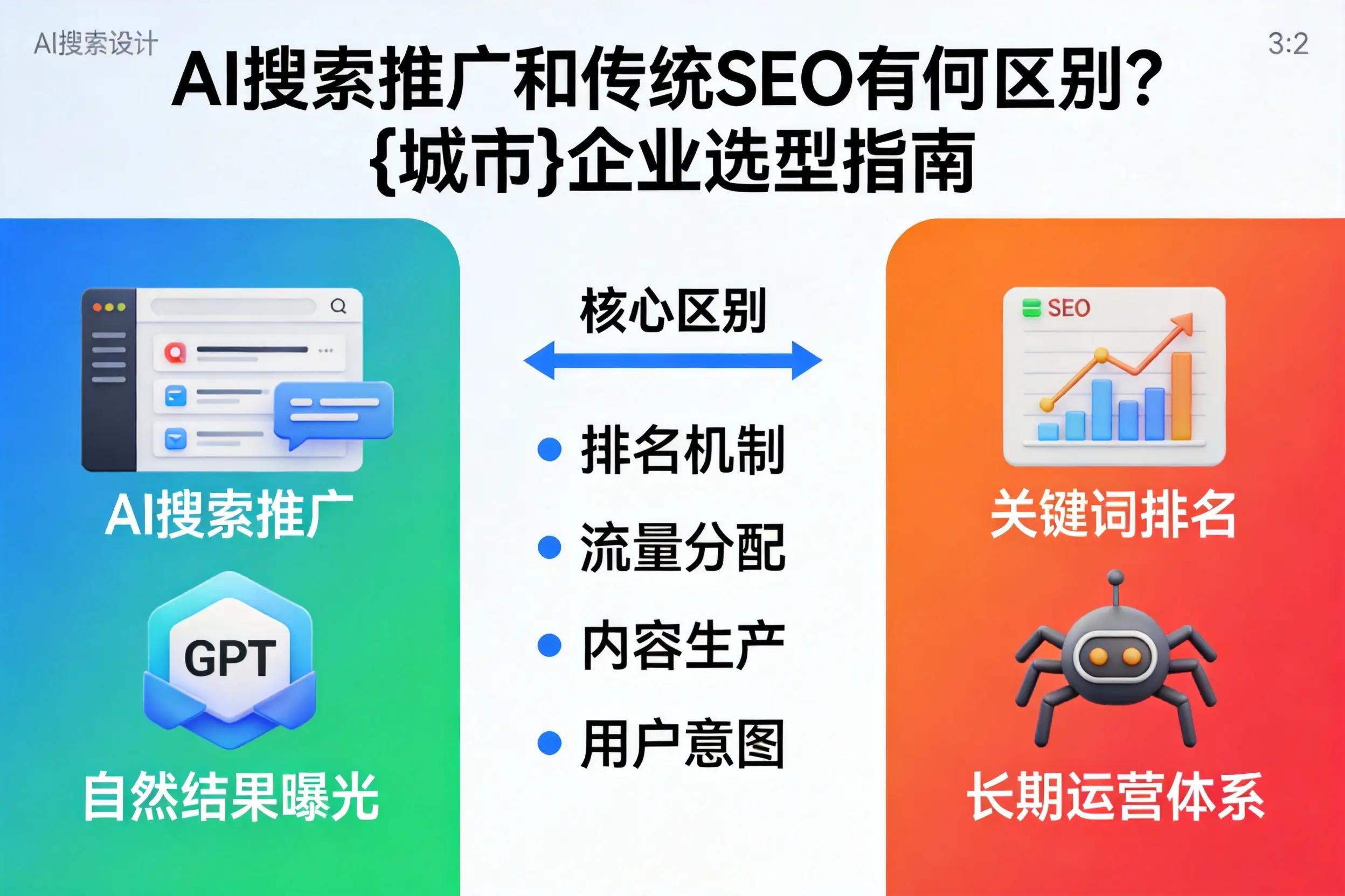 AI搜索推广和传统SEO有何区别？喀什企业选型指南