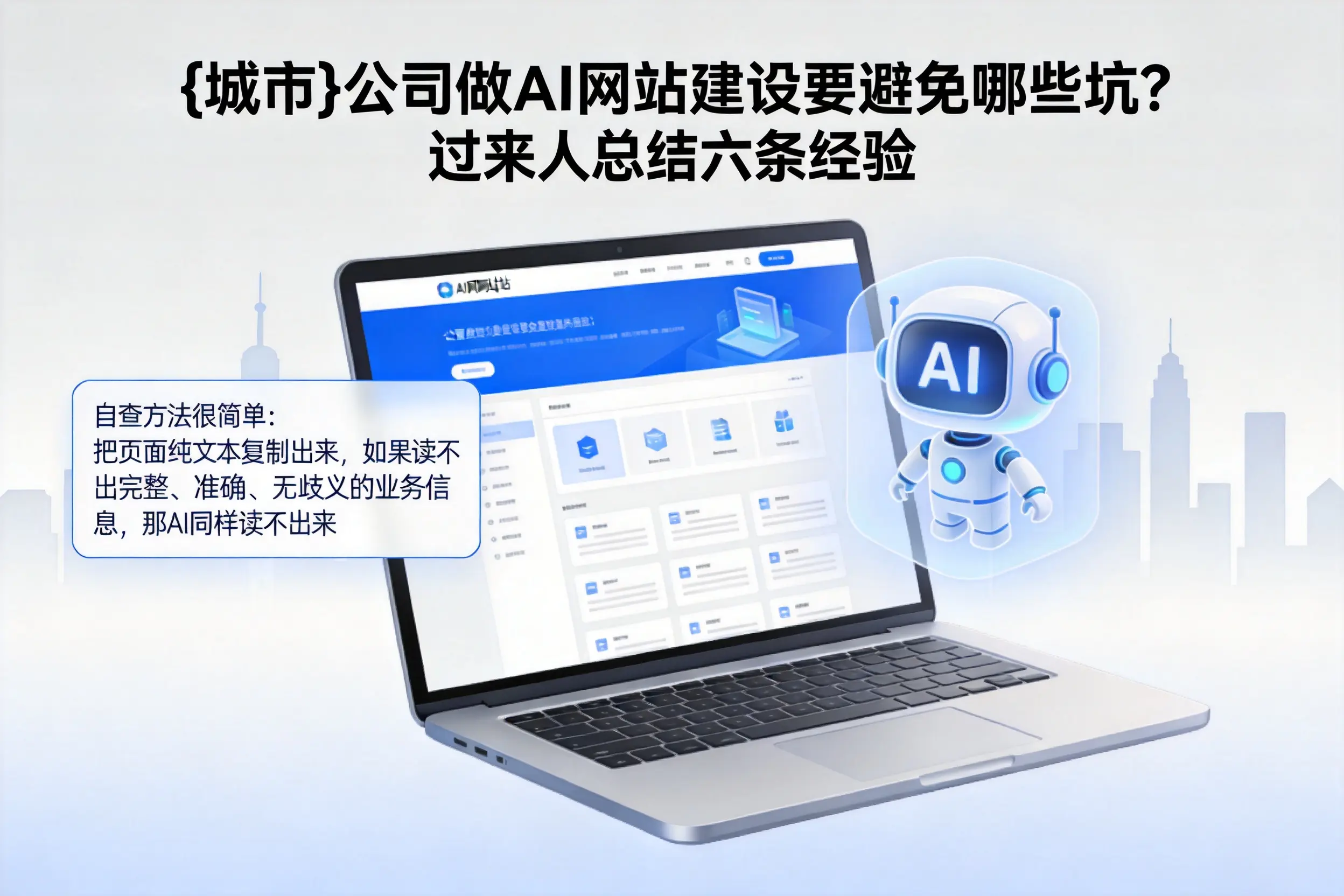 喀什公司做AI网站建设要避免哪些坑？过来人总结六条经验