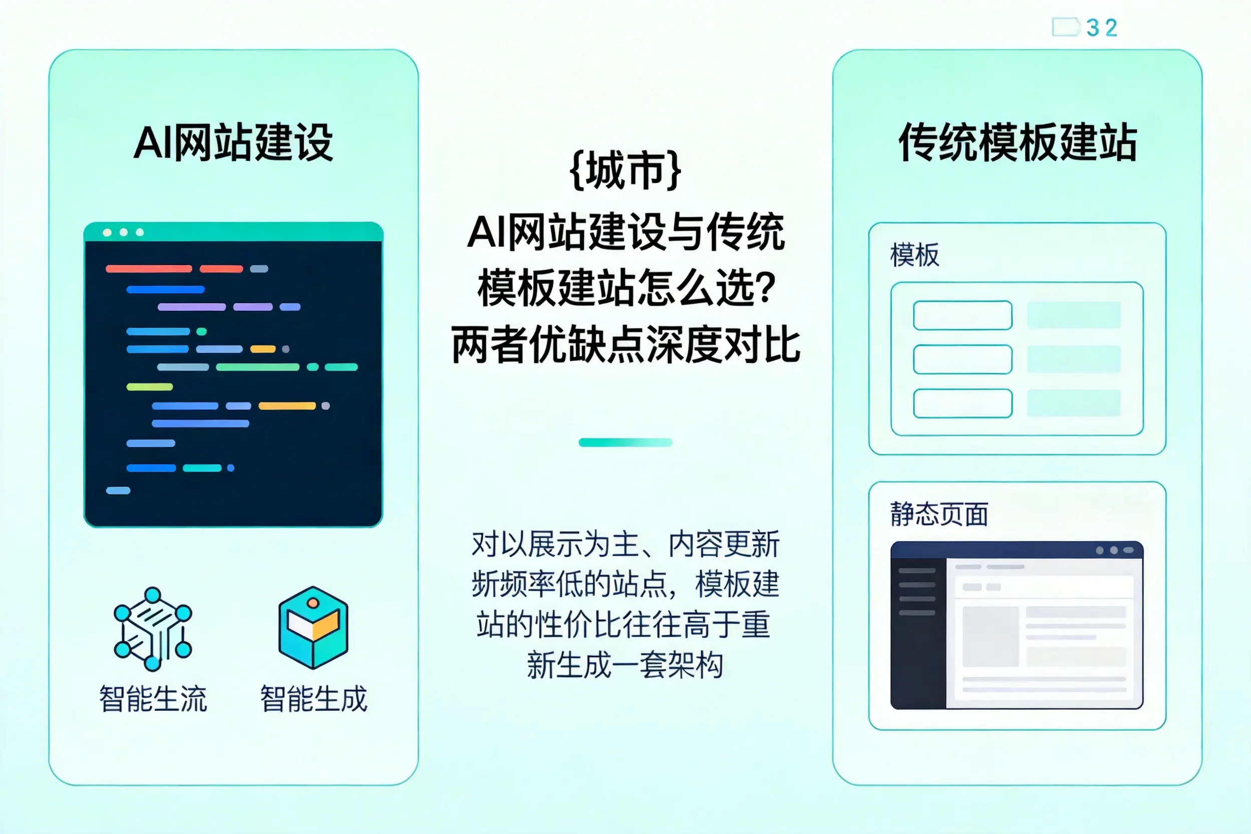 喀什AI网站建设与传统模板建站怎么选？两者优缺点深度对比