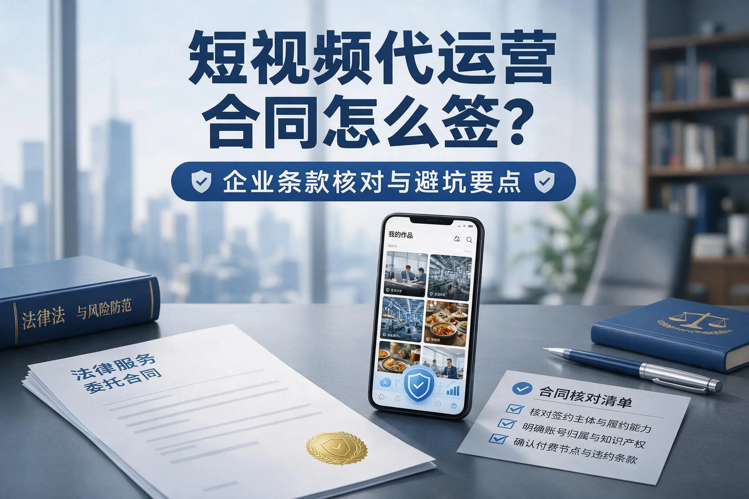 短视频代运营合同怎么签?喀什企业条款核对与避坑要点