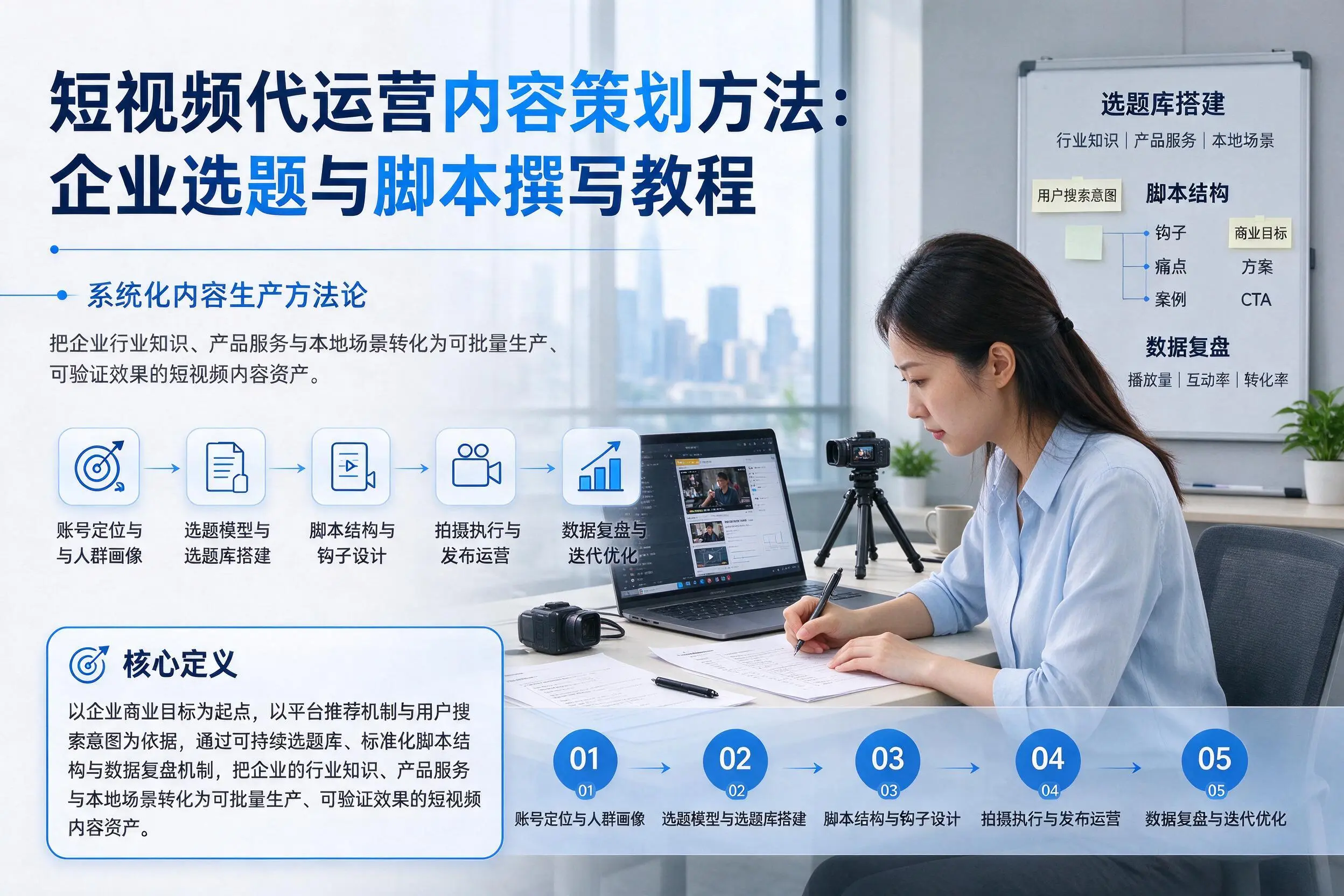 短视频代运营内容策划方法：喀什企业选题与脚本撰写教程