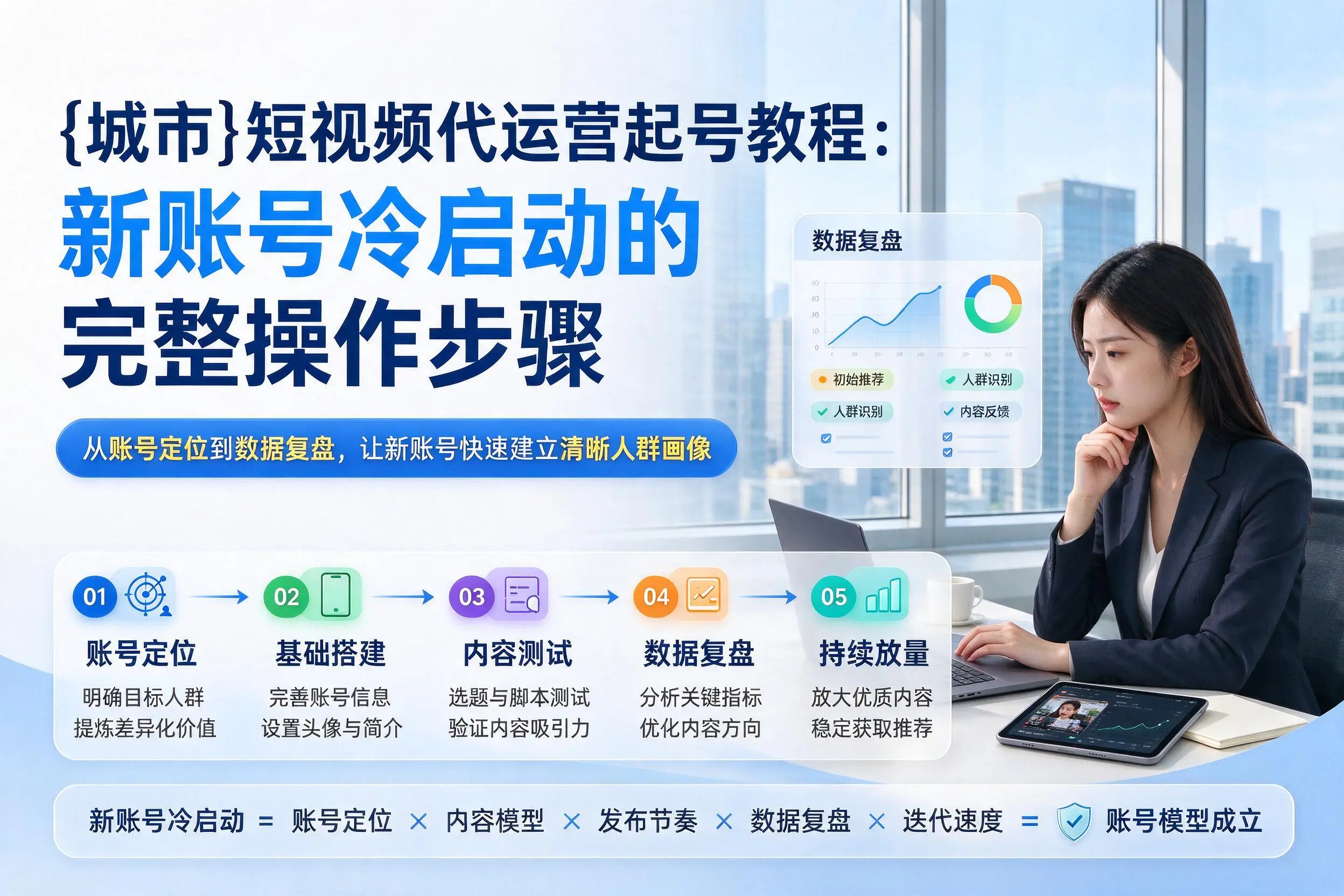 喀什短视频代运营起号教程:新账号冷启动的完整操作步骤