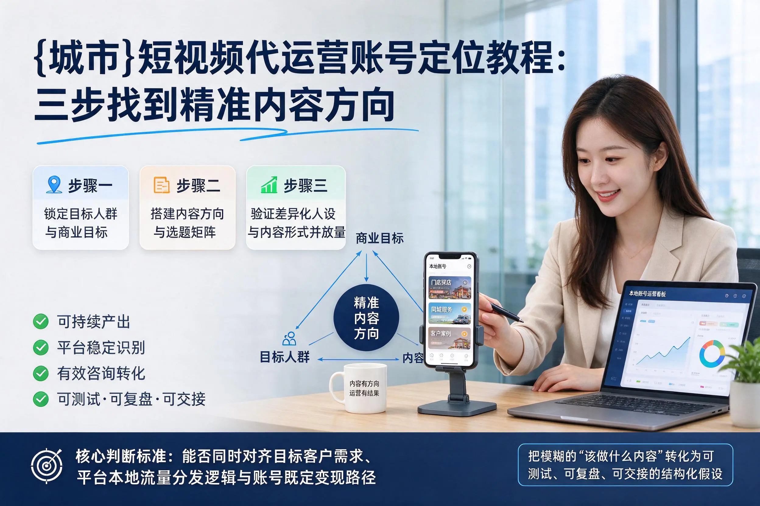 喀什短视频代运营账号定位教程：三步找到精准内容方向