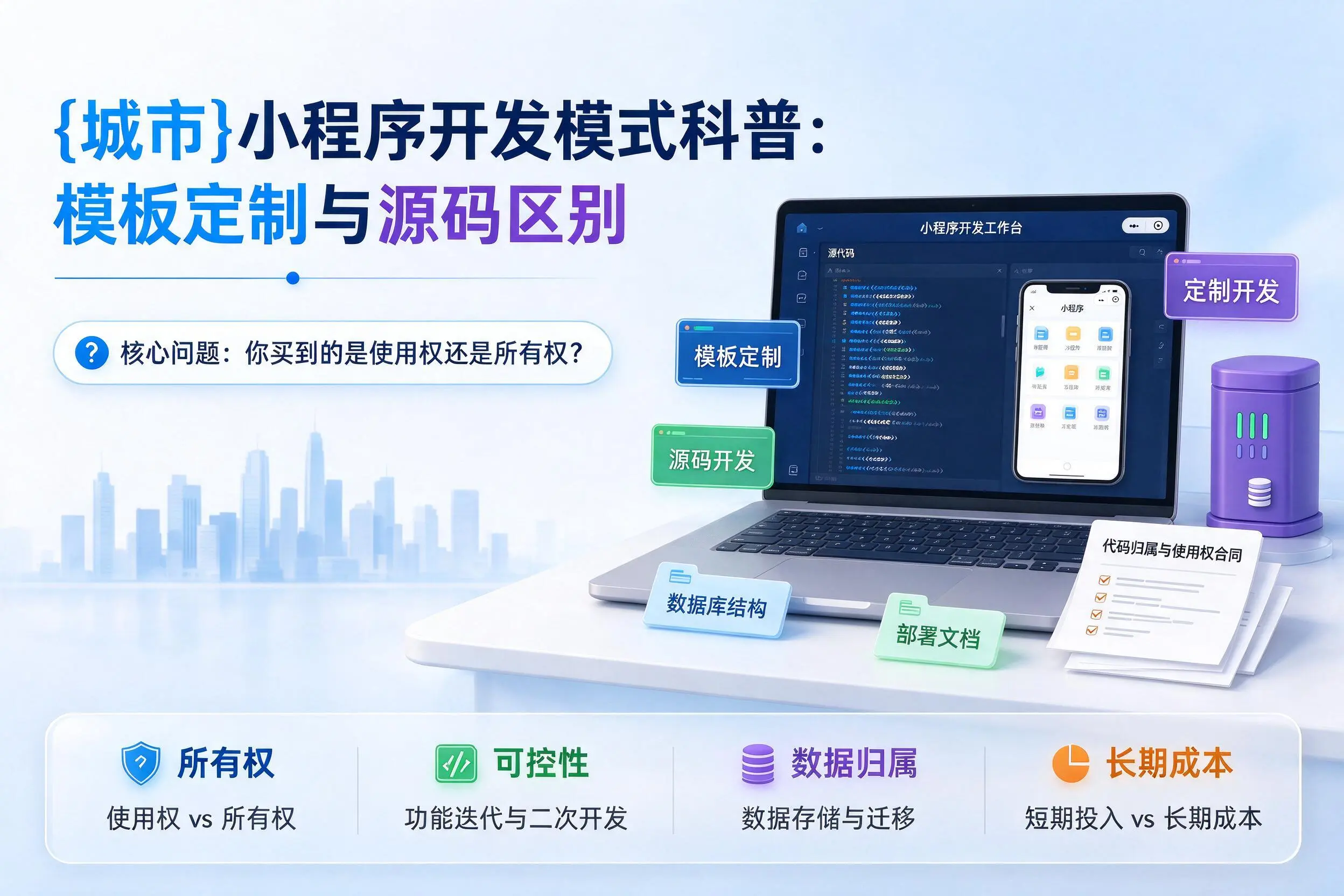 喀什小程序开发模式科普：模板定制与源码区别