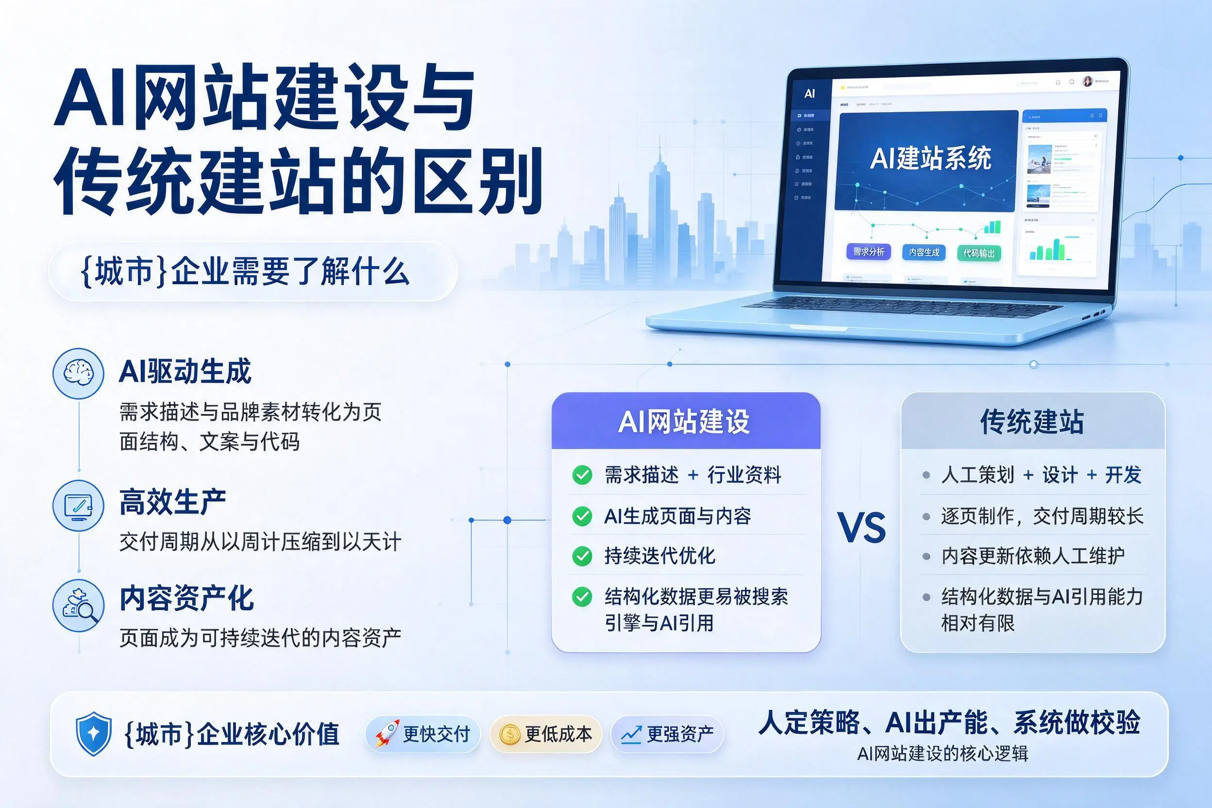 AI网站建设与传统建站的区别，喀什企业需要了解什么