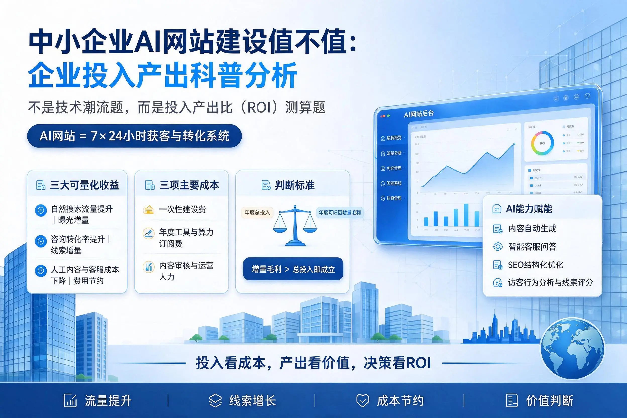 中小企业AI网站建设值不值：喀什企业投入产出科普分析
