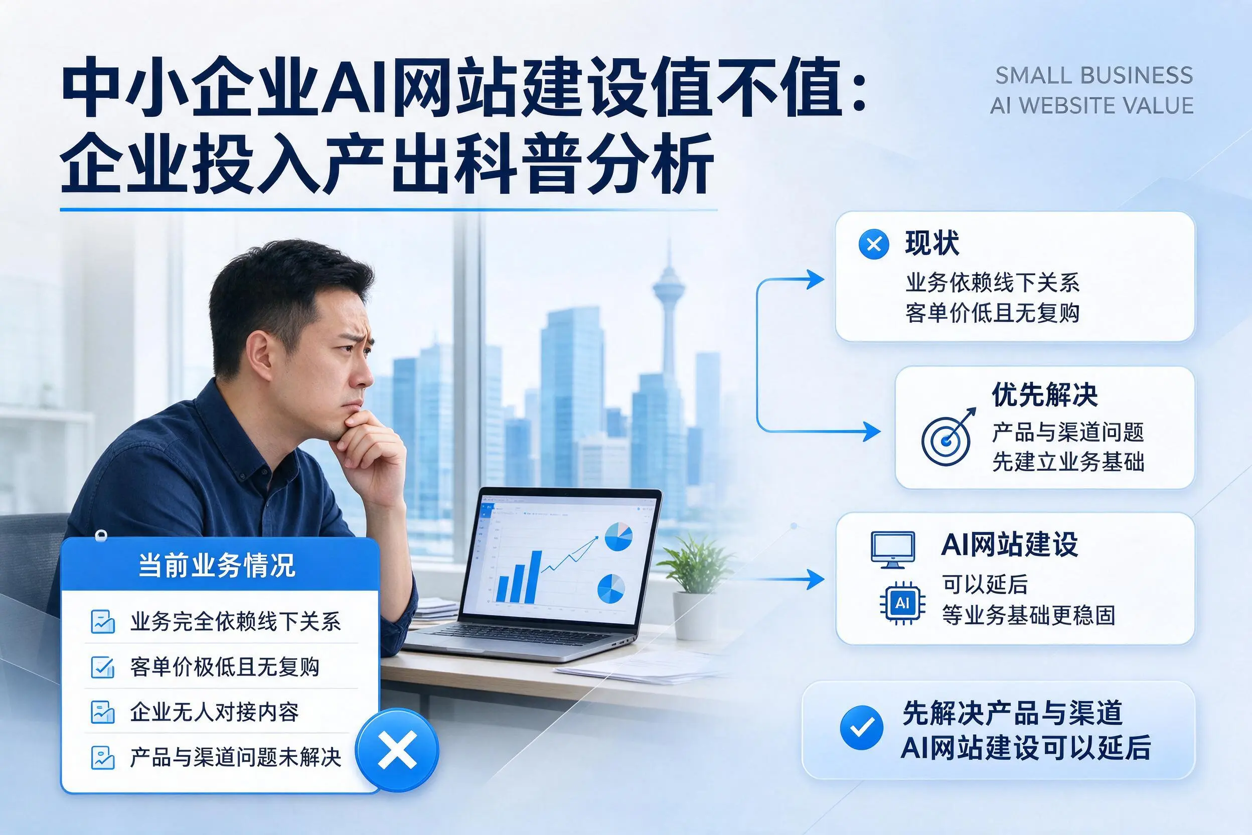 中小企业AI网站建设值不值：喀什企业投入产出科普分析
