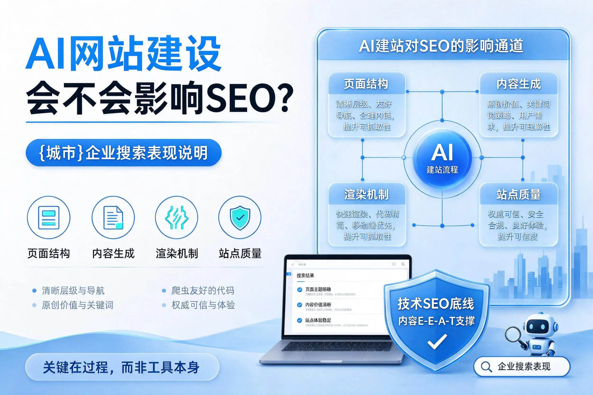 AI网站建设会不会影响SEO？喀什企业搜索表现说明
