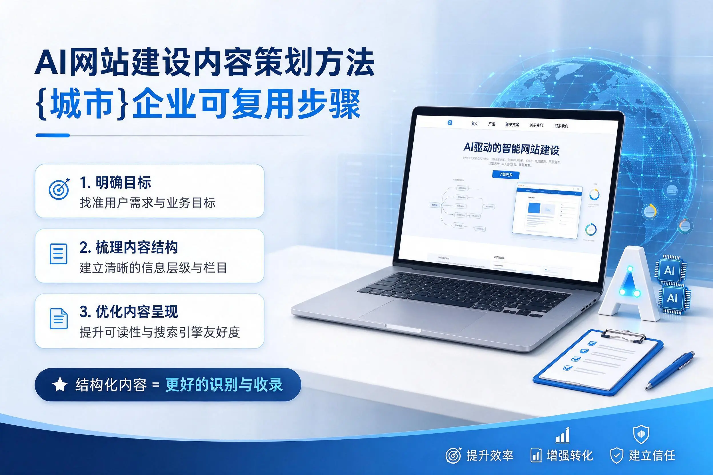 AI网站建设内容策划方法，喀什企业可复用步骤