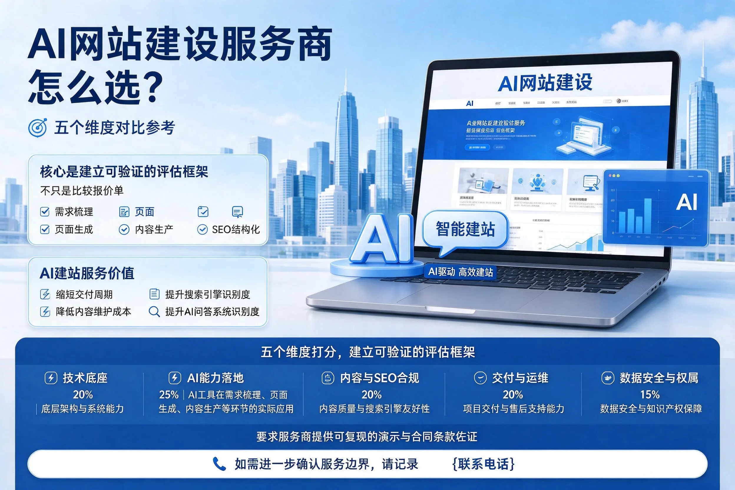 喀什AI网站建设服务商怎么选？五个维度对比参考