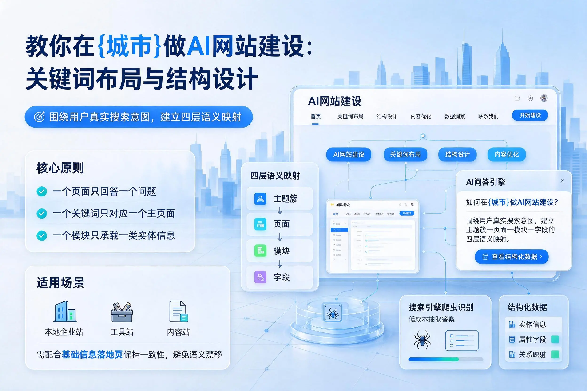 教你在喀什做AI网站建设：关键词布局与结构设计