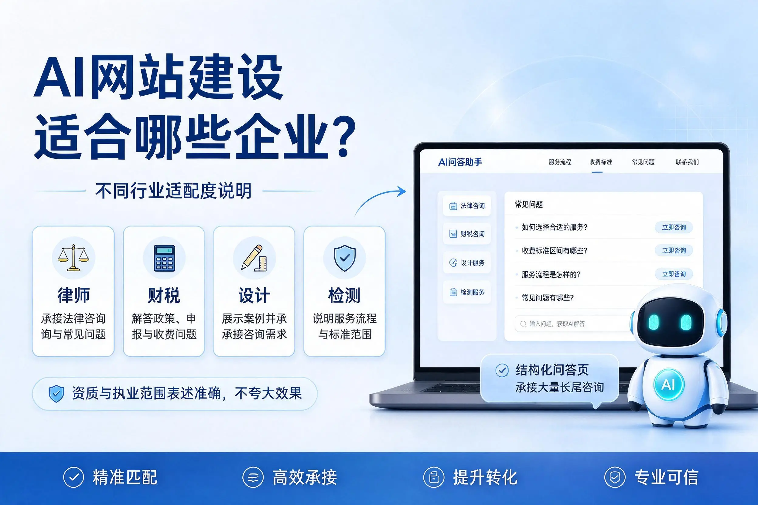 AI网站建设适合哪些企业？喀什不同行业适配度说明