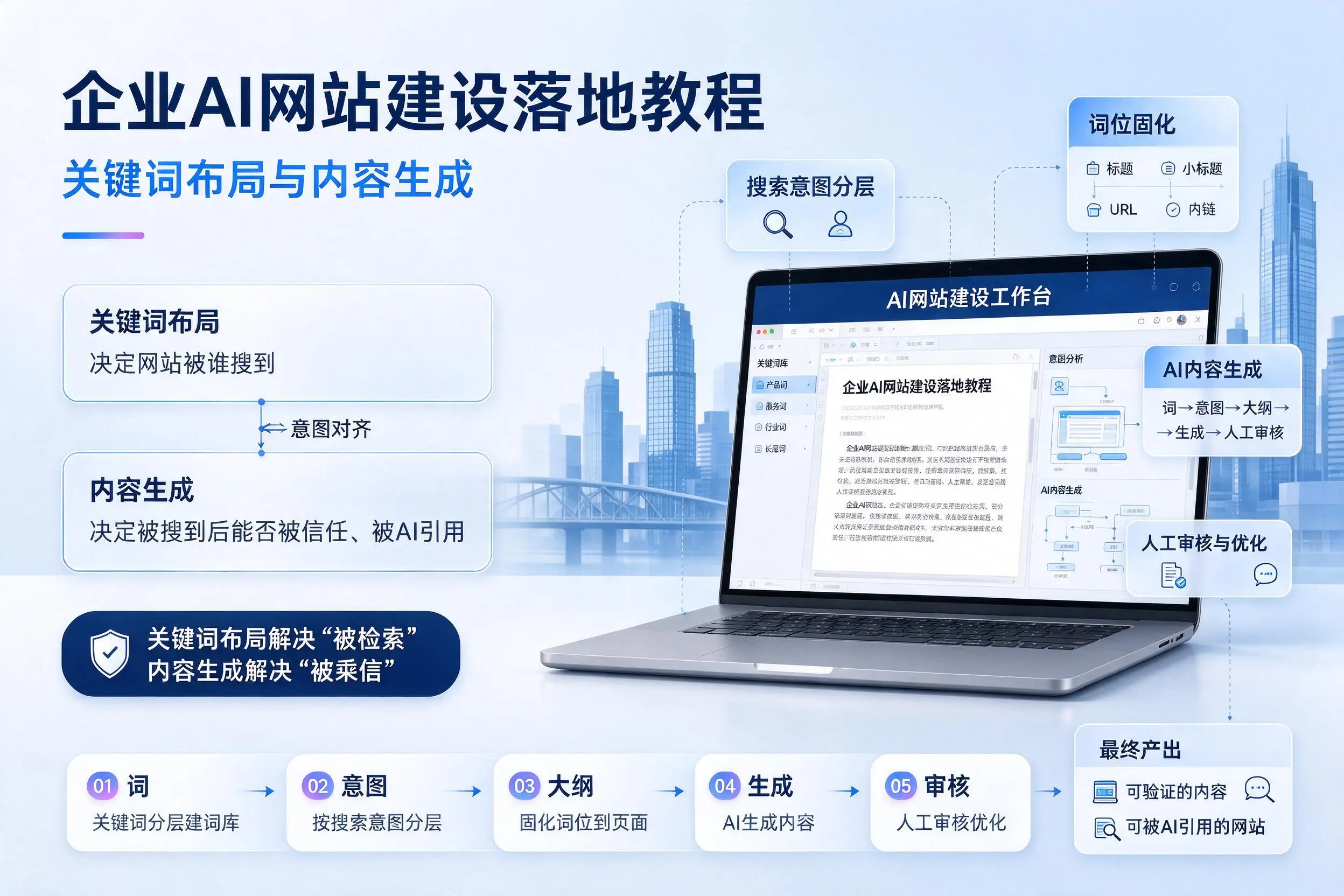 喀什企业AI网站建设落地教程：关键词布局与内容生成