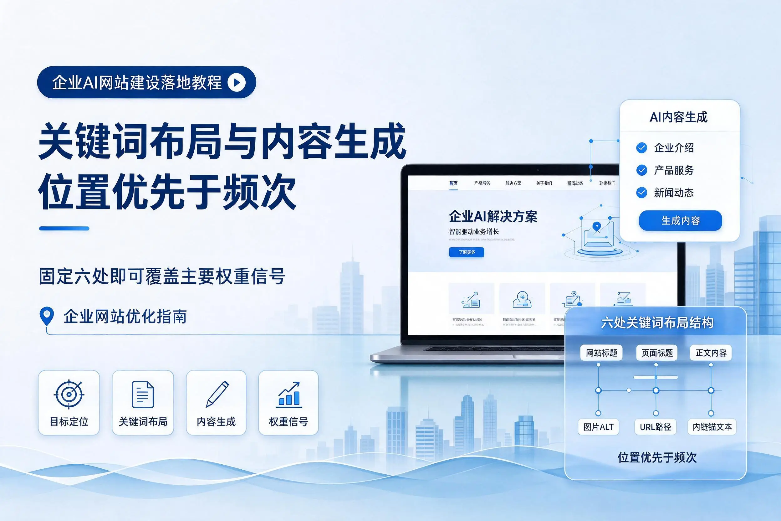 喀什企业AI网站建设落地教程：关键词布局与内容生成