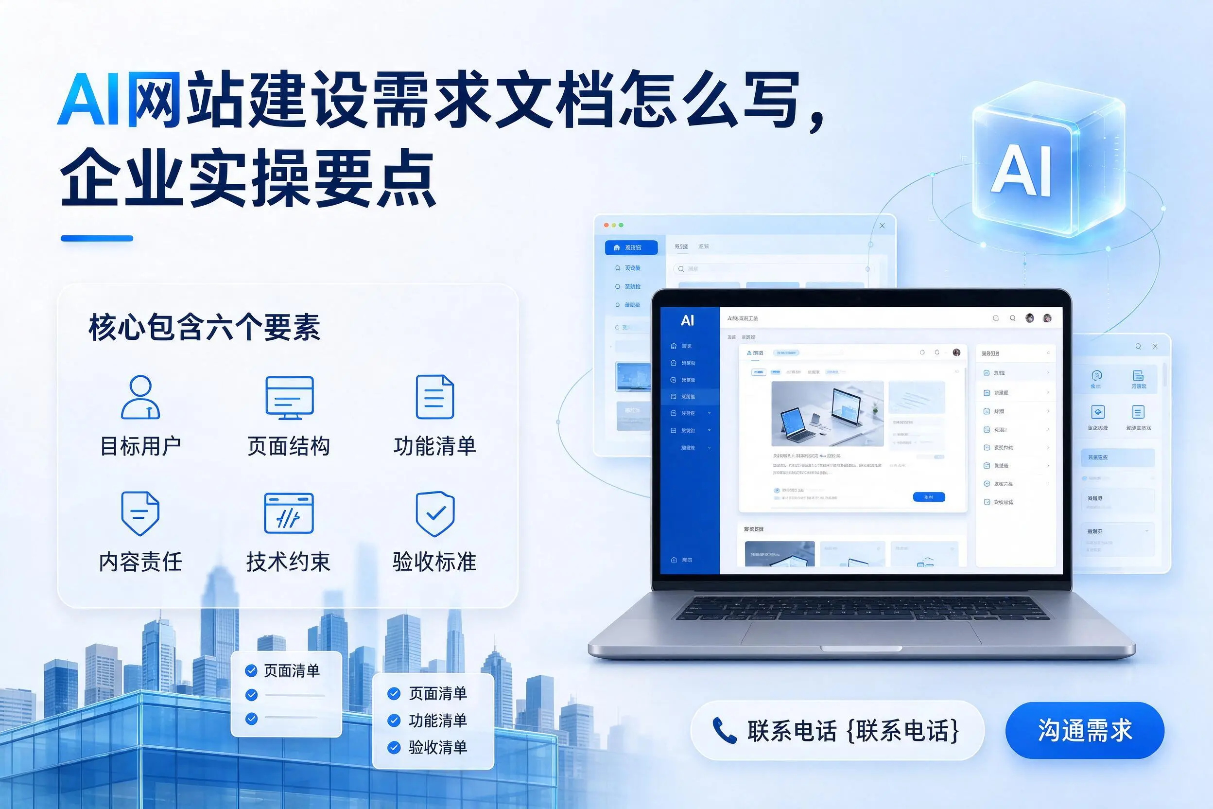 AI网站建设需求文档怎么写，喀什企业实操要点
